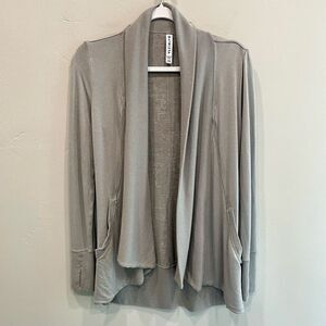 Athleta Sage Green Gray Open Front Cardigan - Size: XXS